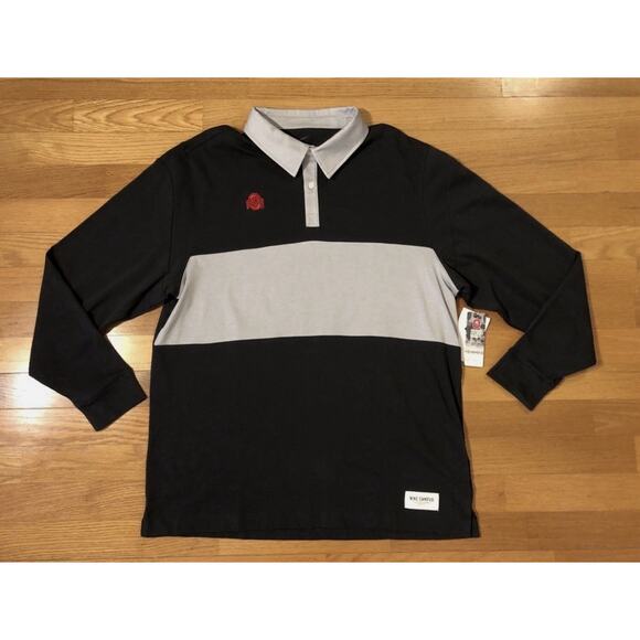 Nike Other - Ohio State Buckeyes Nike Long Sleeve Polo Shirt Rugby Jersey Mens Large NEW